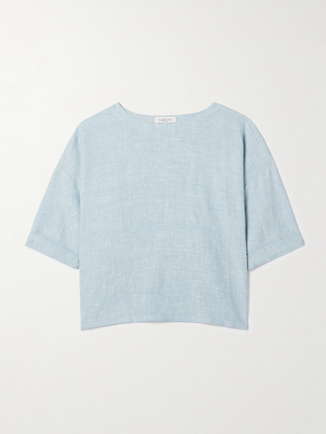 Suzie Kondi Saria Linen-chambray T-shirt