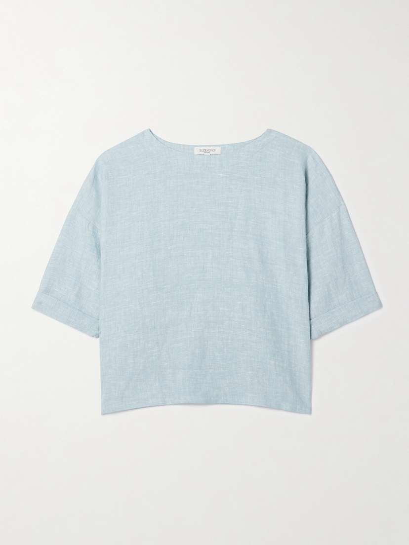 Suzie Kondi Saria Linen-chambray T-shirt