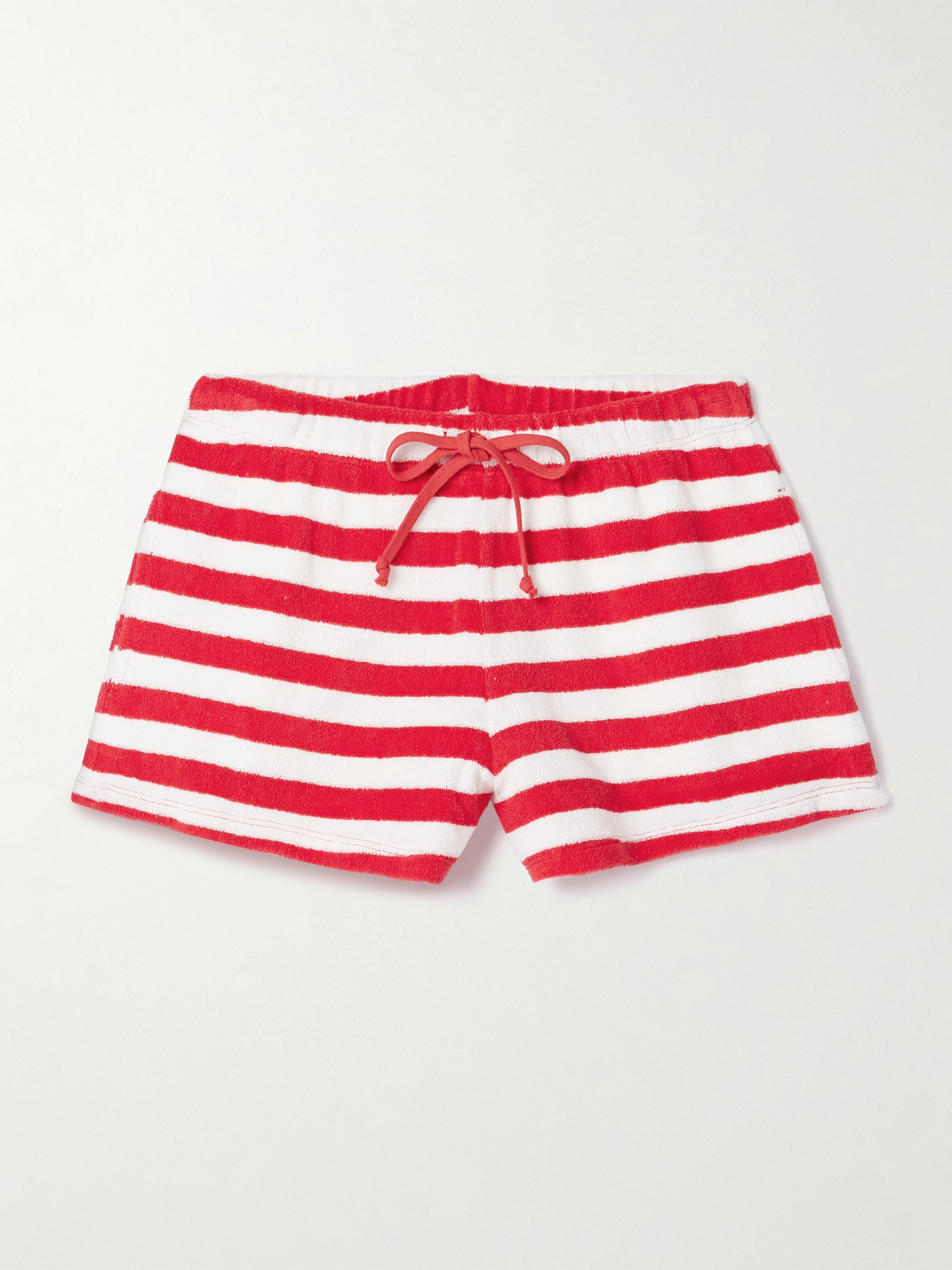 Suzie Kondi Shallis Striped Cotton-blend Terry Shorts