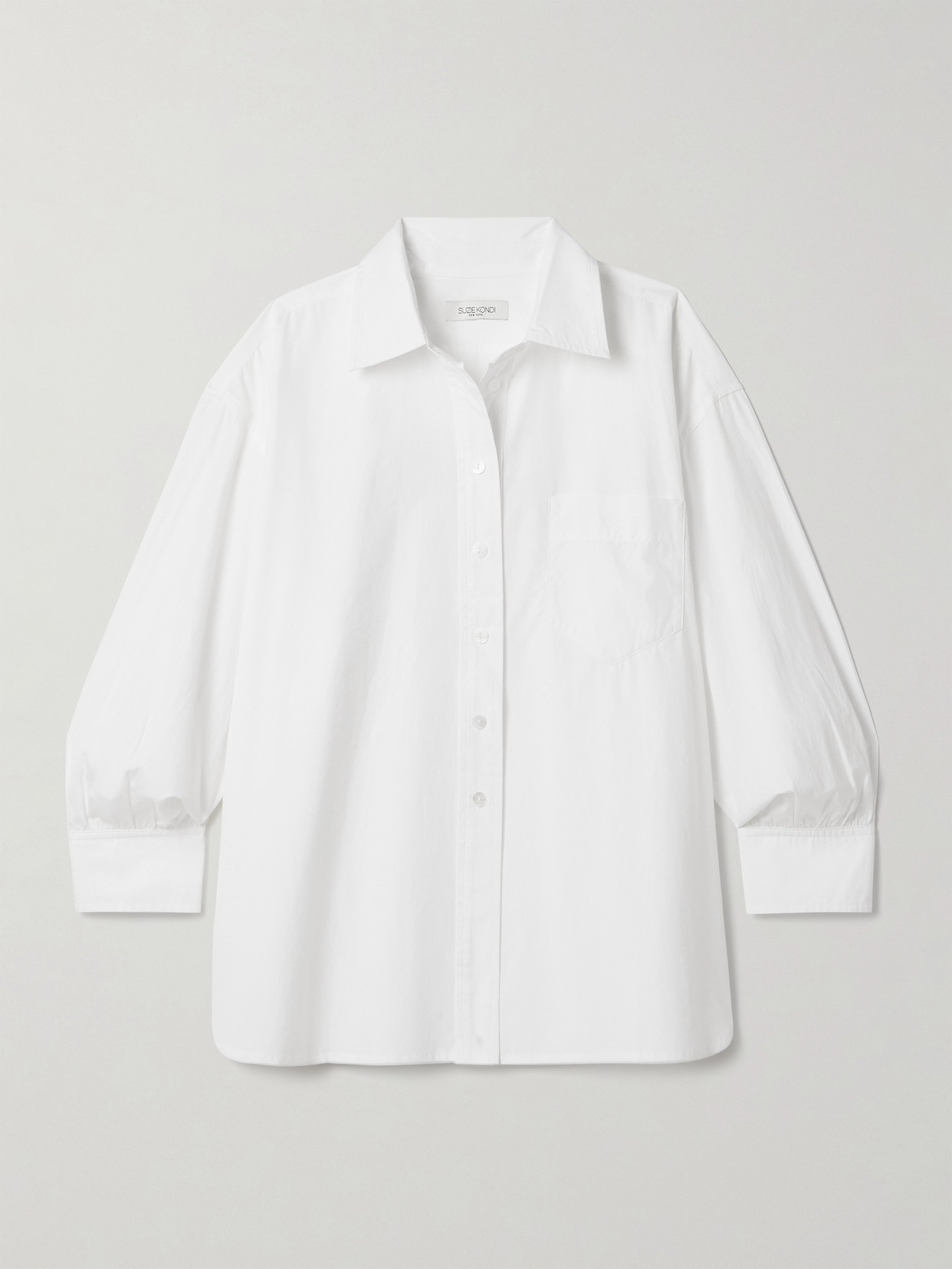 Suzie Kondi Kappa Cotton-poplin Shirt In White