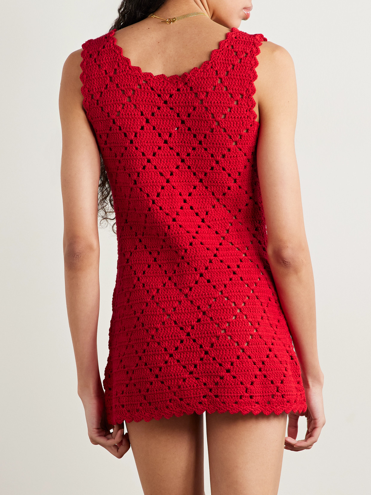 Suzie Kondi Chryssi Crocheted Cotton Mini Dress