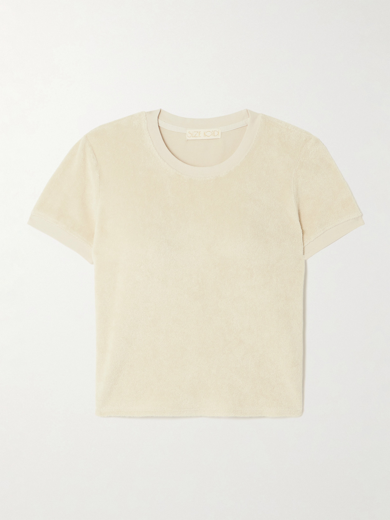 Suzie Kondi Capri Cotton-blend Terry T-shirt In Ecru