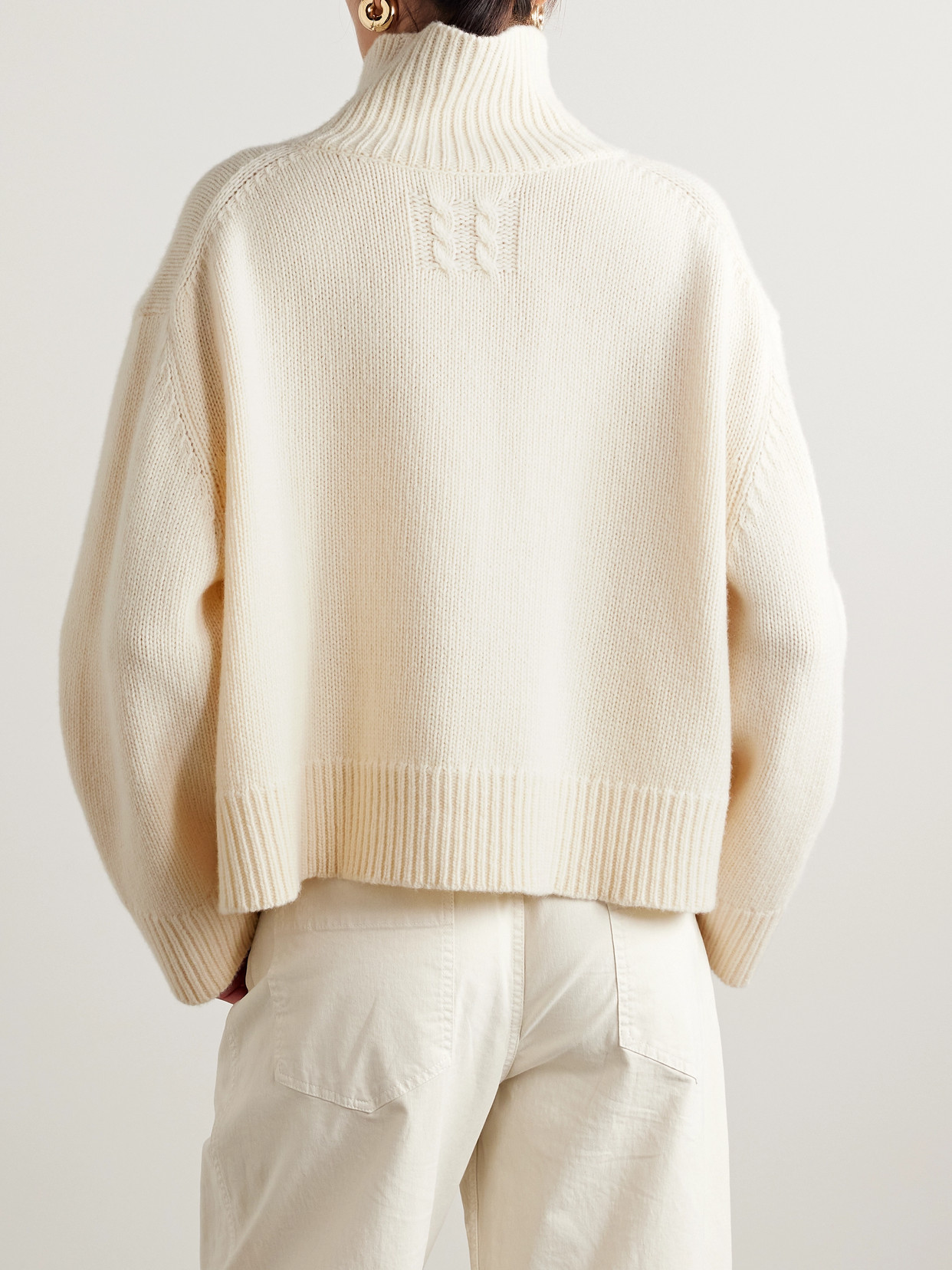 Nili Lotan Omaira Wool Turtleneck Sweater In Ivory