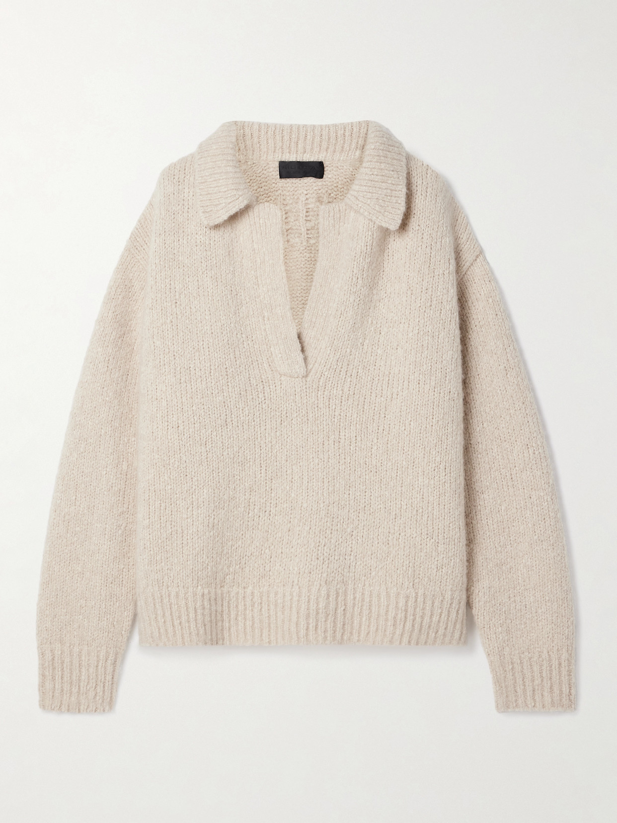 Nili Lotan Callen Oversized Cashmere And Silk-blend Sweater In Neutrals