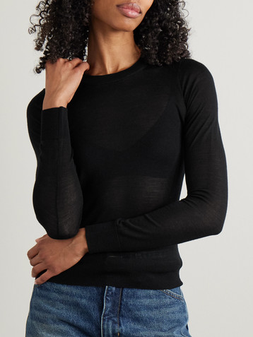 Nili Lotan Dixon merino wool and cashmere-blend sweater