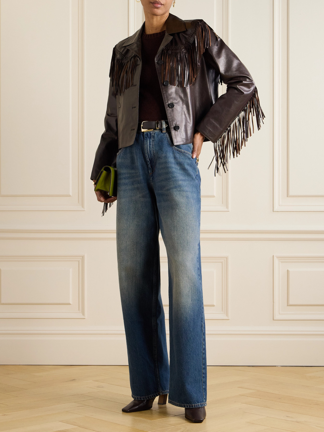 Nili Lotan Eloi Suede Jacket In Brown