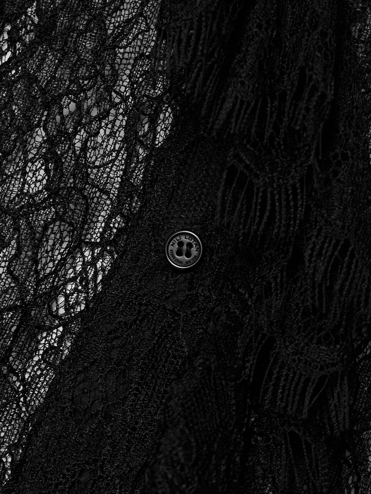 NILI LOTAN CECILY RUFFLED LACE SHIRT