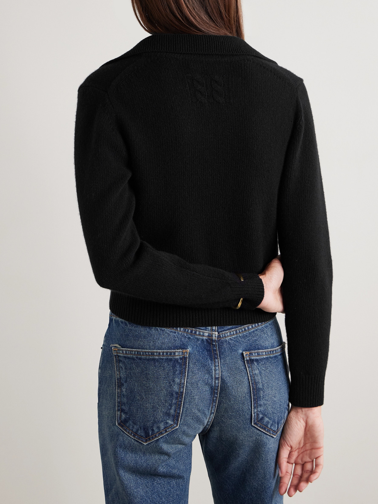 Nili Lotan Rosemary Lace-up Wool Sweater In Black