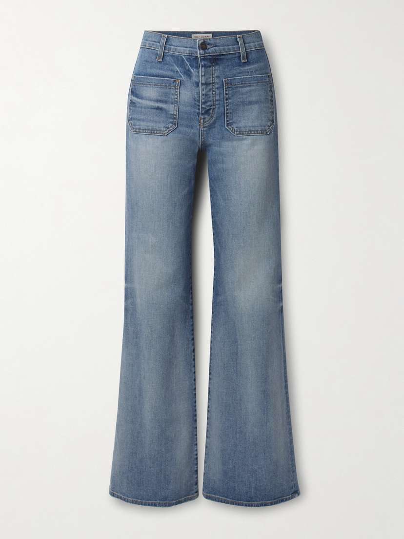 Nili Lotan Florence Distressed High-rise Flared Jeans