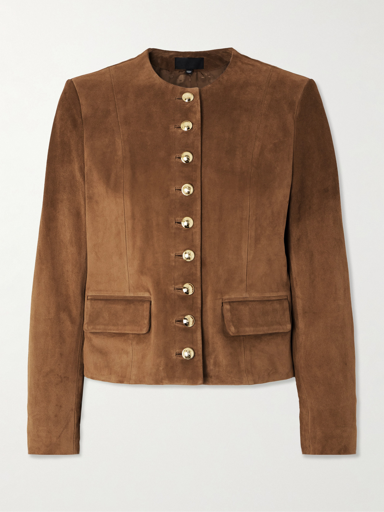Nili Lotan Nanon Suede Jacket In Brown