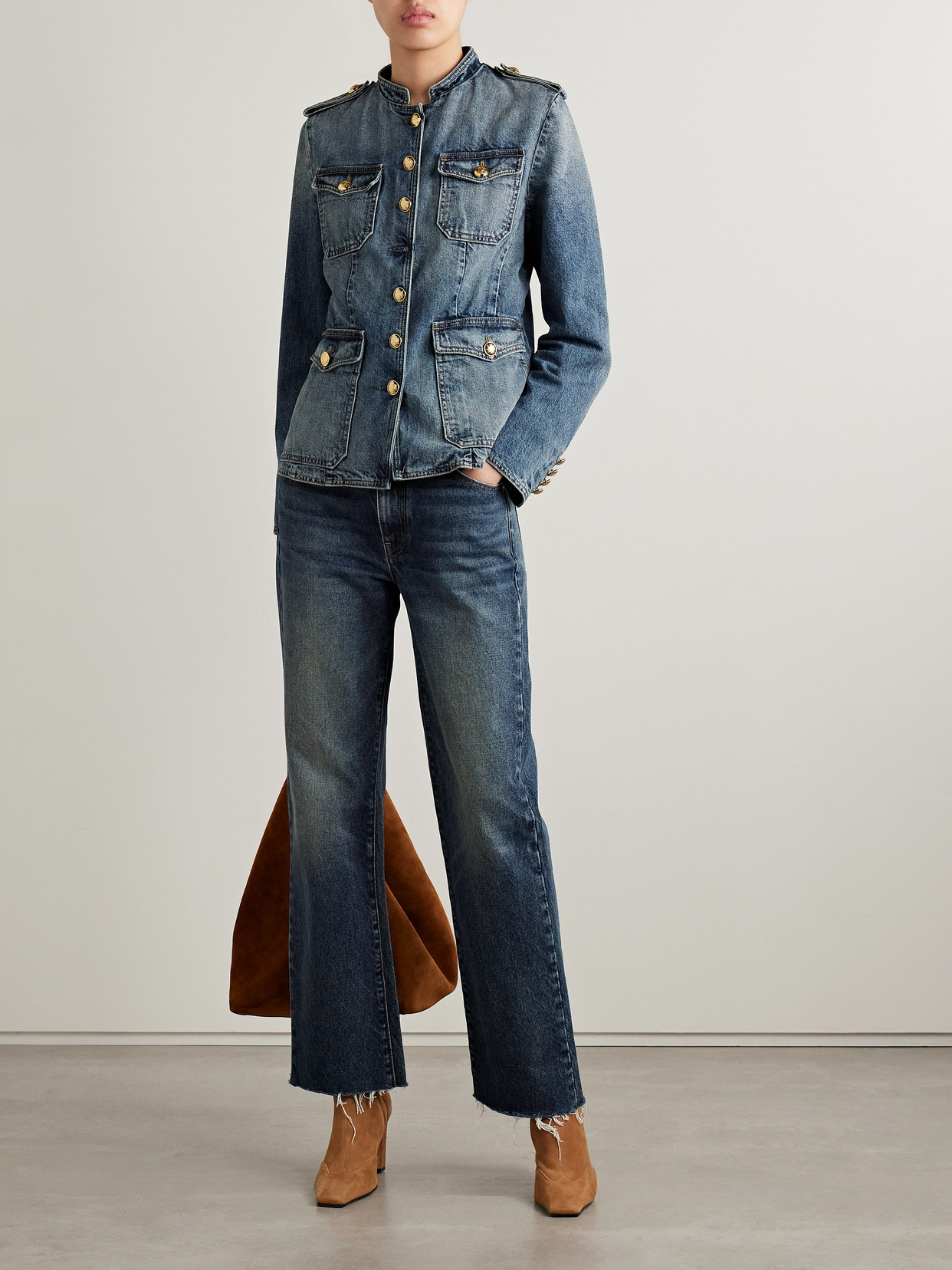 Nili Lotan Geraldine Denim Jacket In Blue