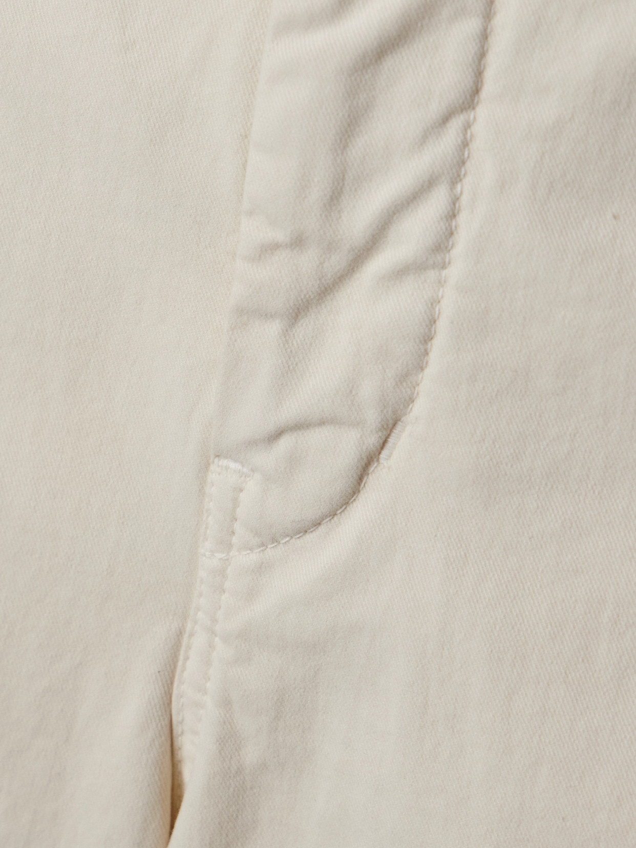 Nili Lotan Tribeca Brushed Cotton-blend Twill Barrel-leg Pants In Ivory