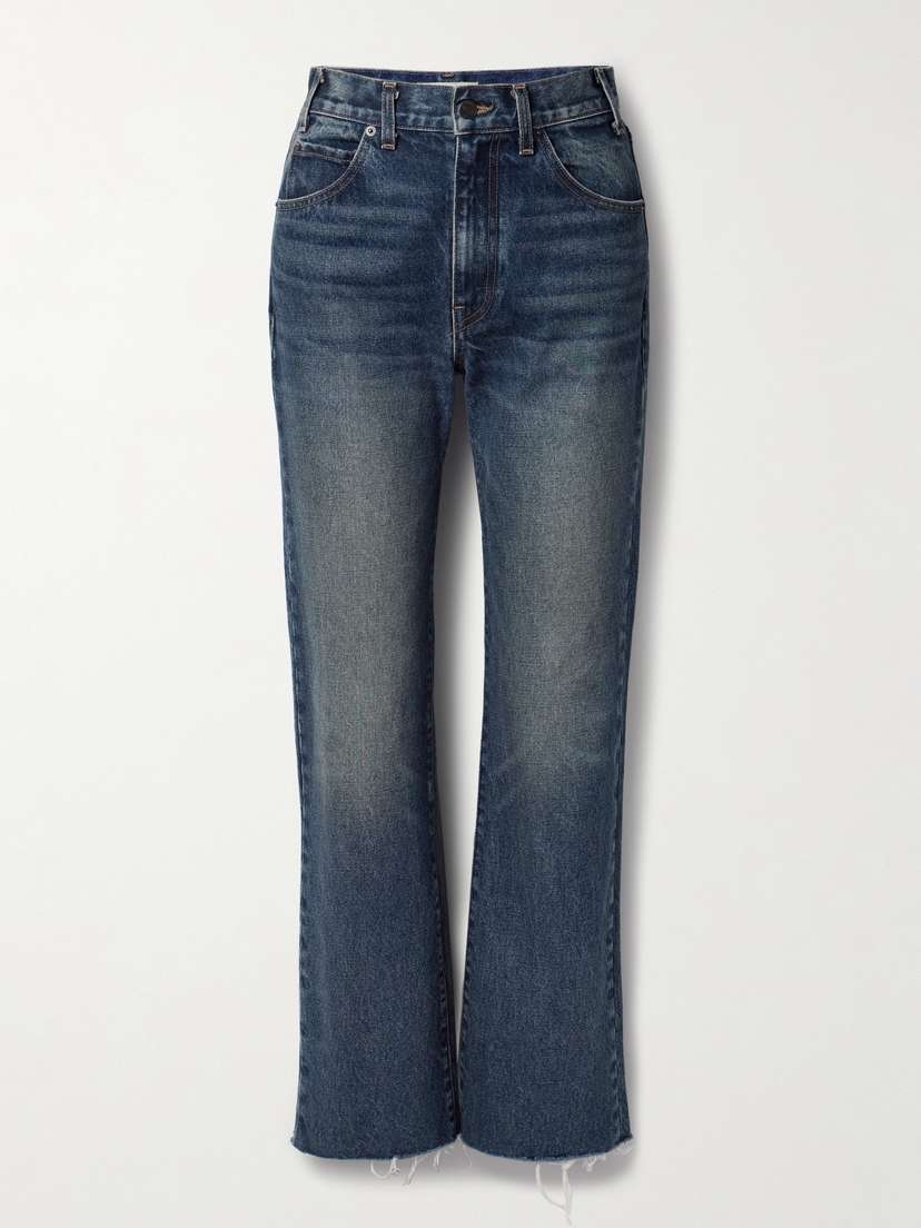 Nili Lotan Calla Distressed Mid-rise Straight-leg Jeans