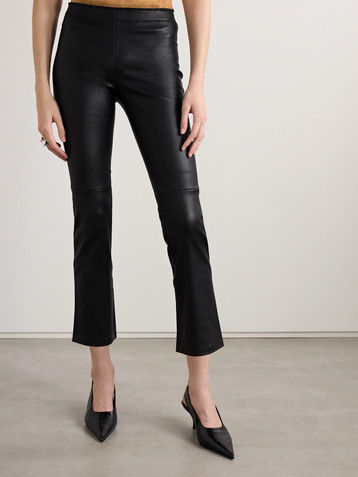 Stouls JP Twenty cropped leather flared leggings