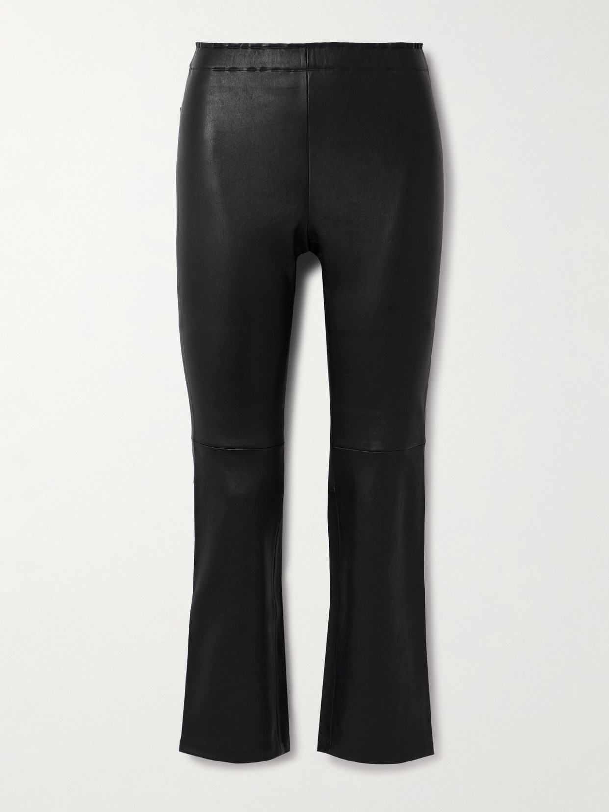 Stouls Jp Twenty Cropped Leather Flared Leggings In Black