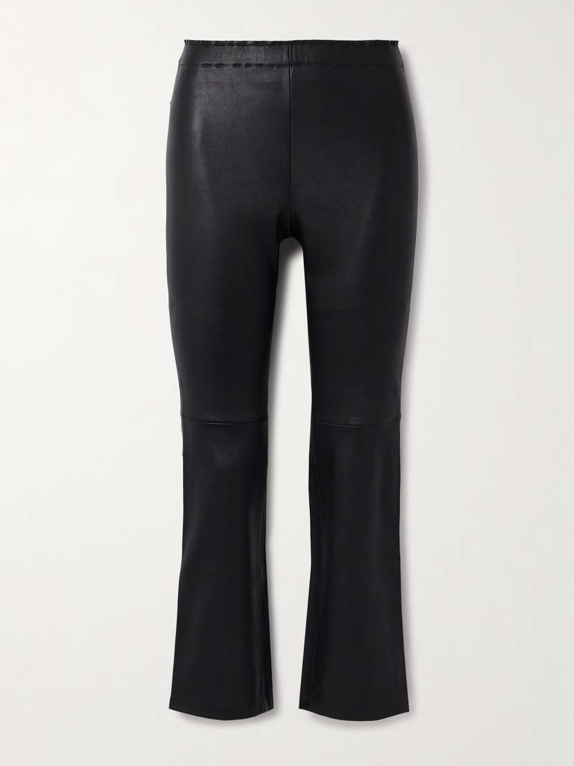 STOULS Jp Twenty Cropped Leather Flared Leggings