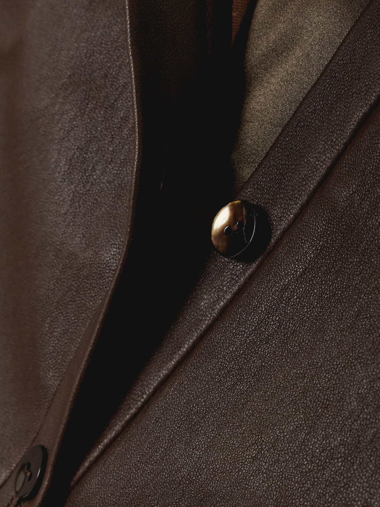 Stouls Astrid Cropped Leather Jacket In Brown