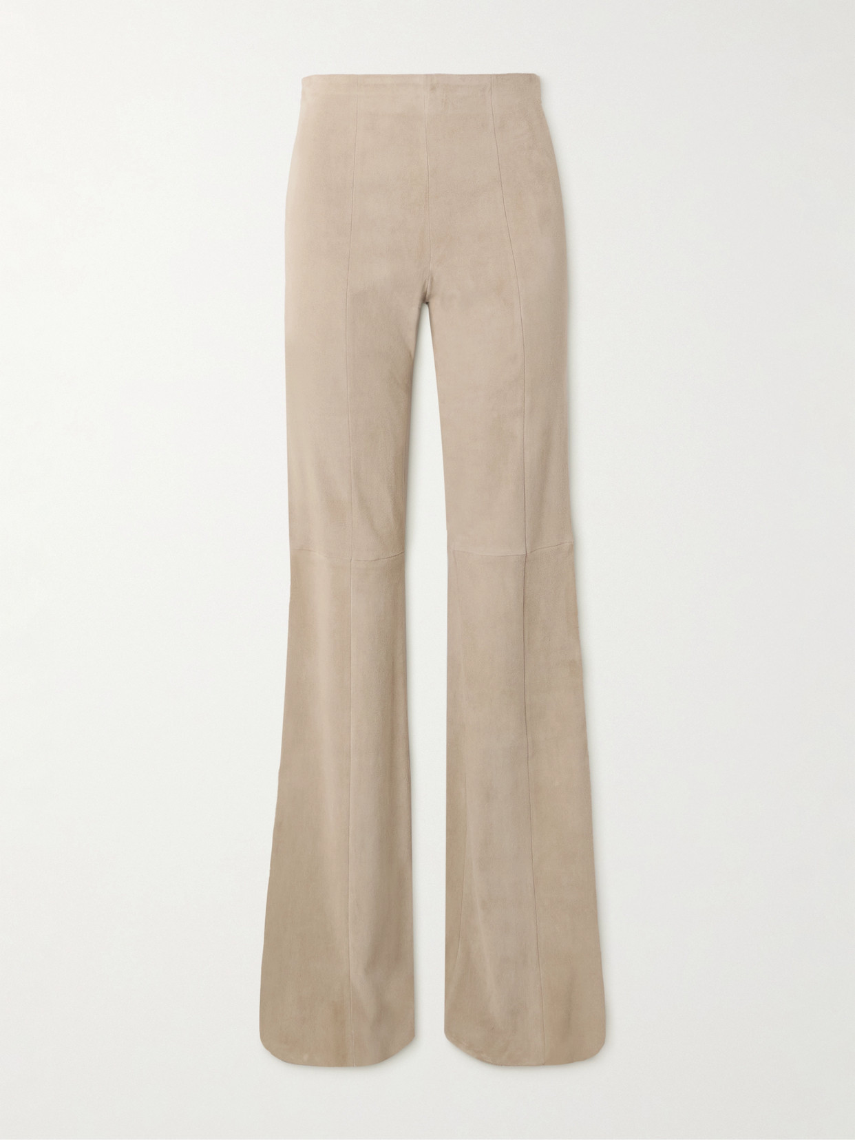 Stouls Gégé Suede Flared Pants In Neutrals