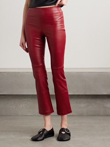 Stouls JP Twenty cropped leather flared leggings