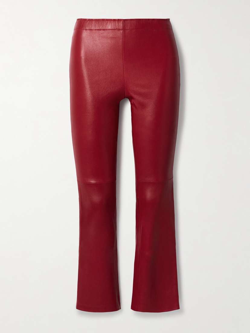 STOULS Jp Twenty Cropped Leather Flared Leggings