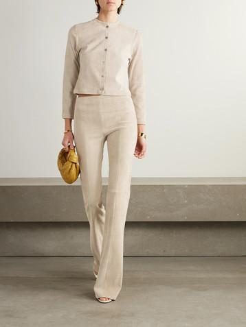 Stouls Astrid cropped suede cardigan