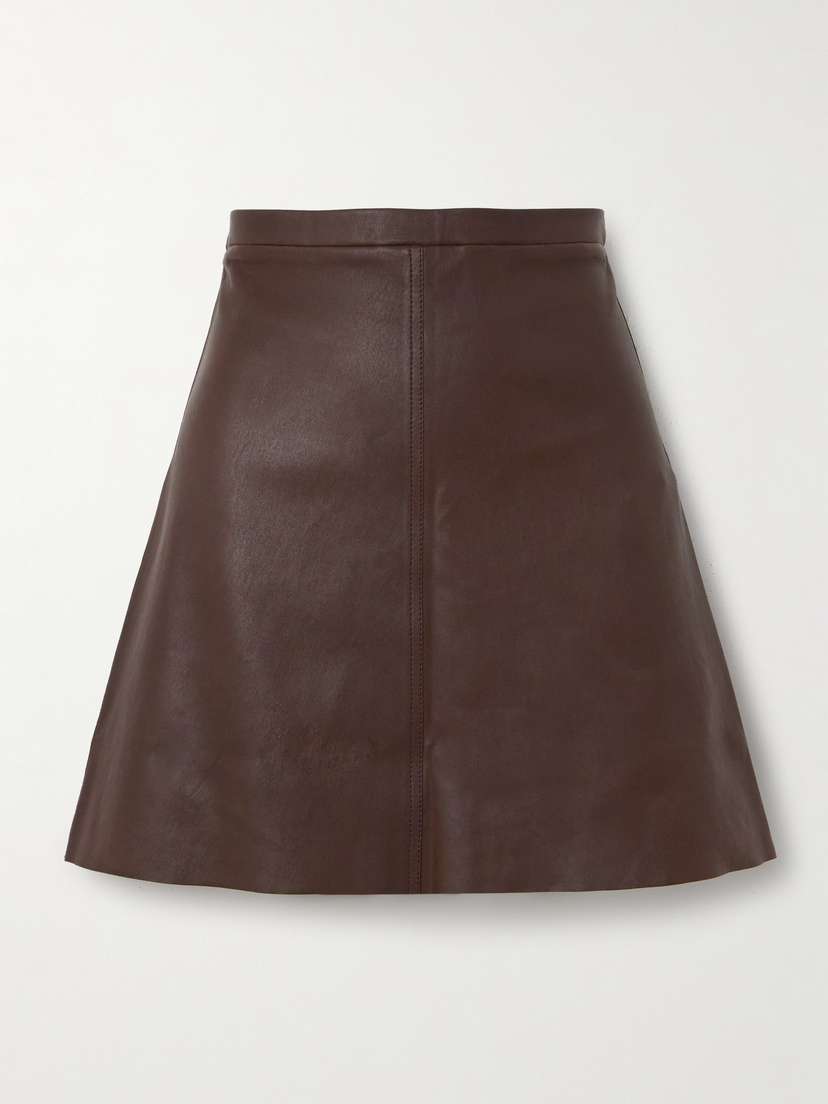 STOULS Lucie Leather Mini Skirt