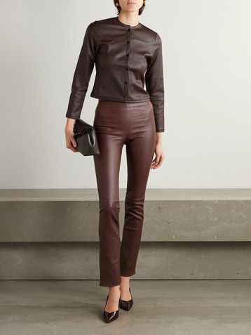 Stouls JP paneled leather flared pants