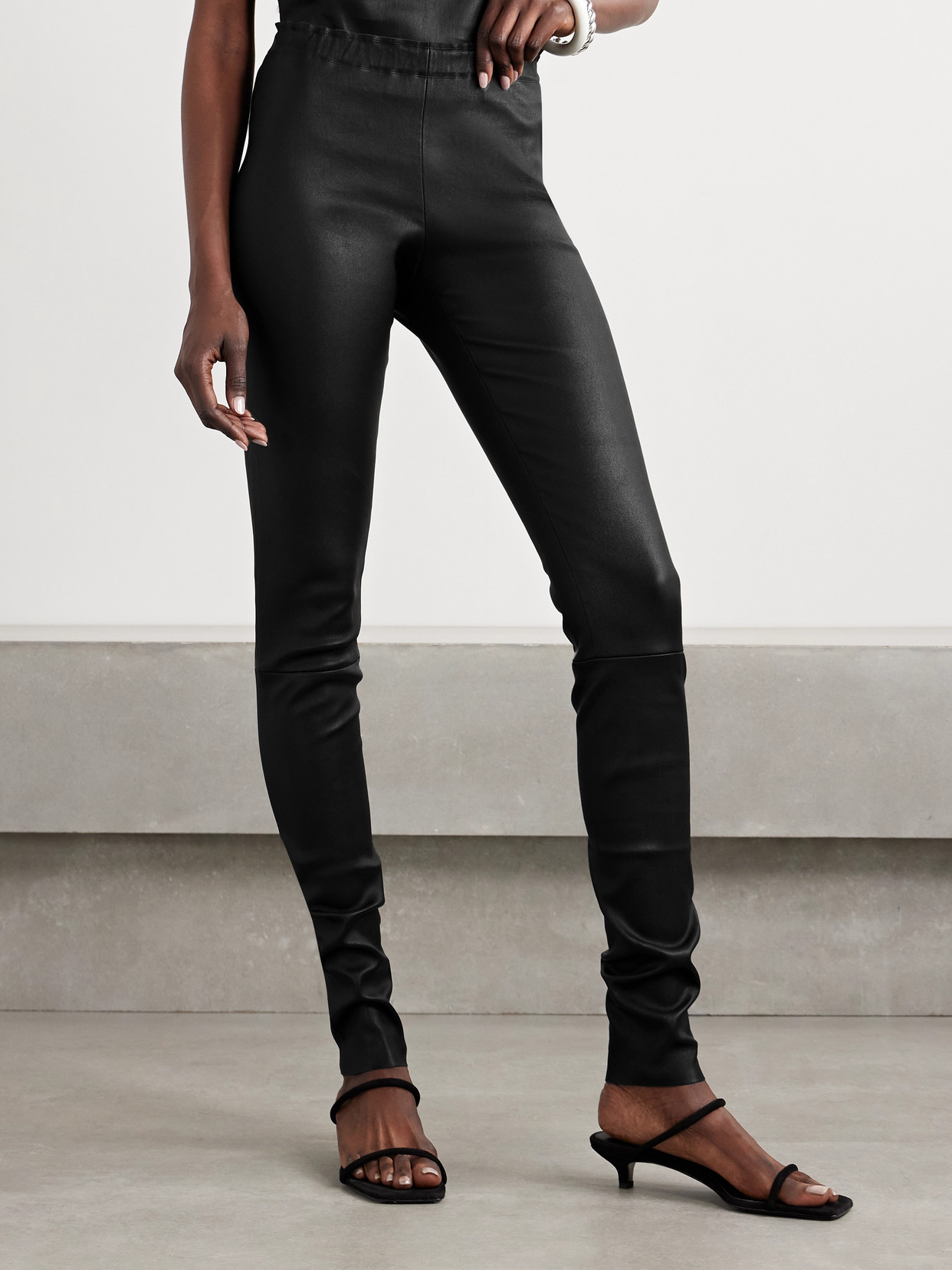 Stouls Carolyn Leather Leggings In Black