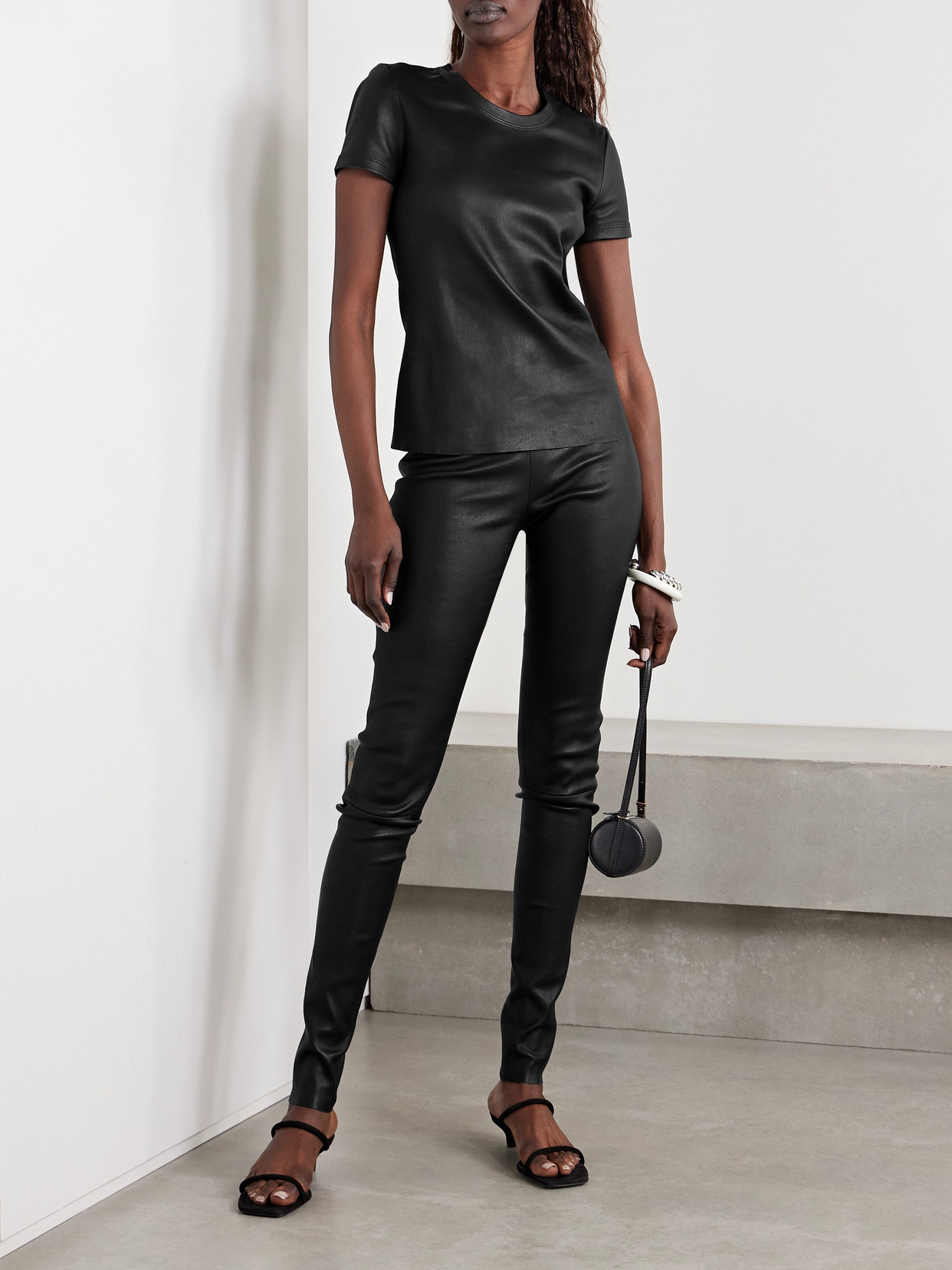Stouls Carolyn Leather Leggings In Black