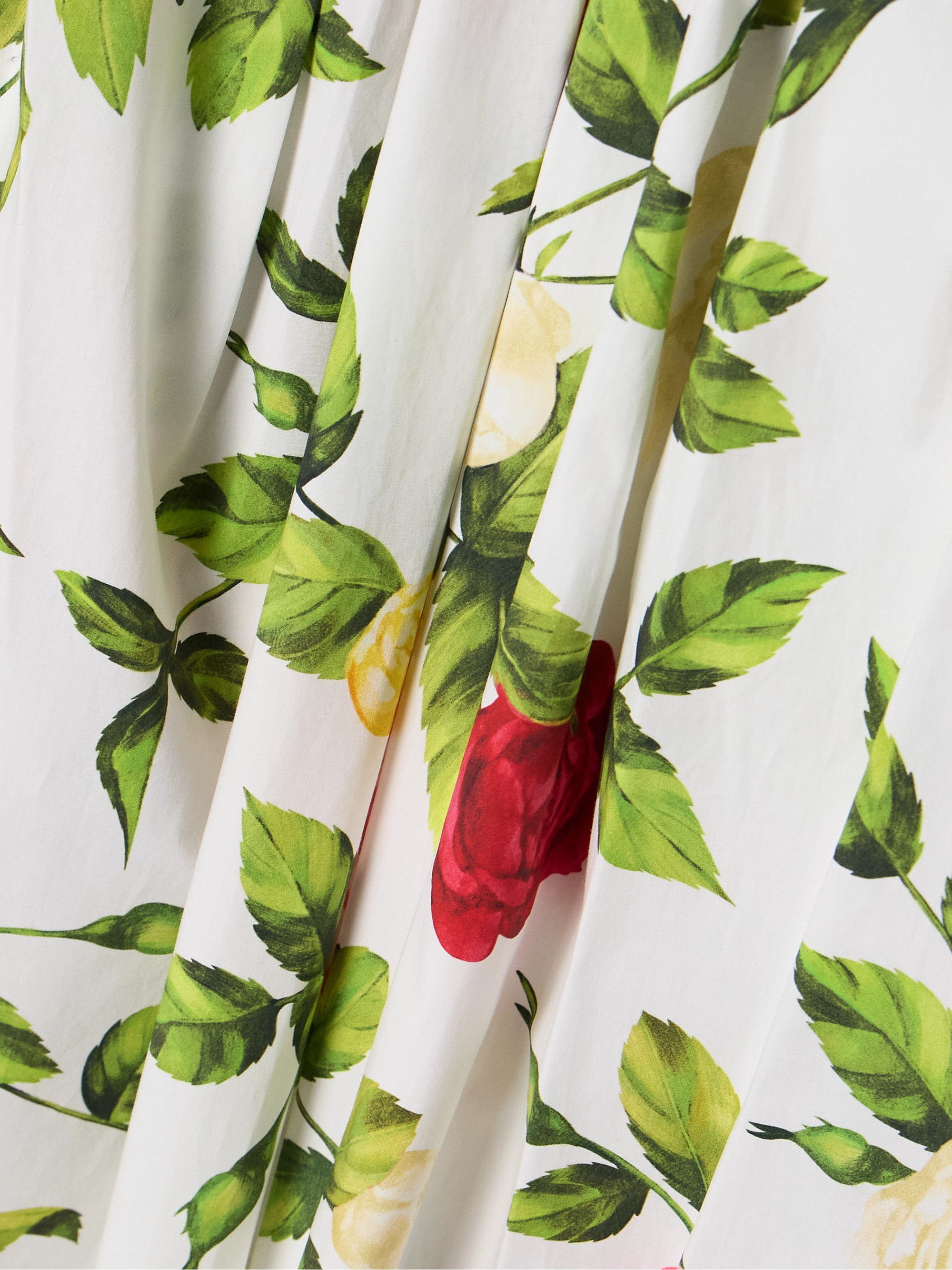 Oscar de la Renta Wrap-effect floral-print cotton-blend poplin midi shirt dress