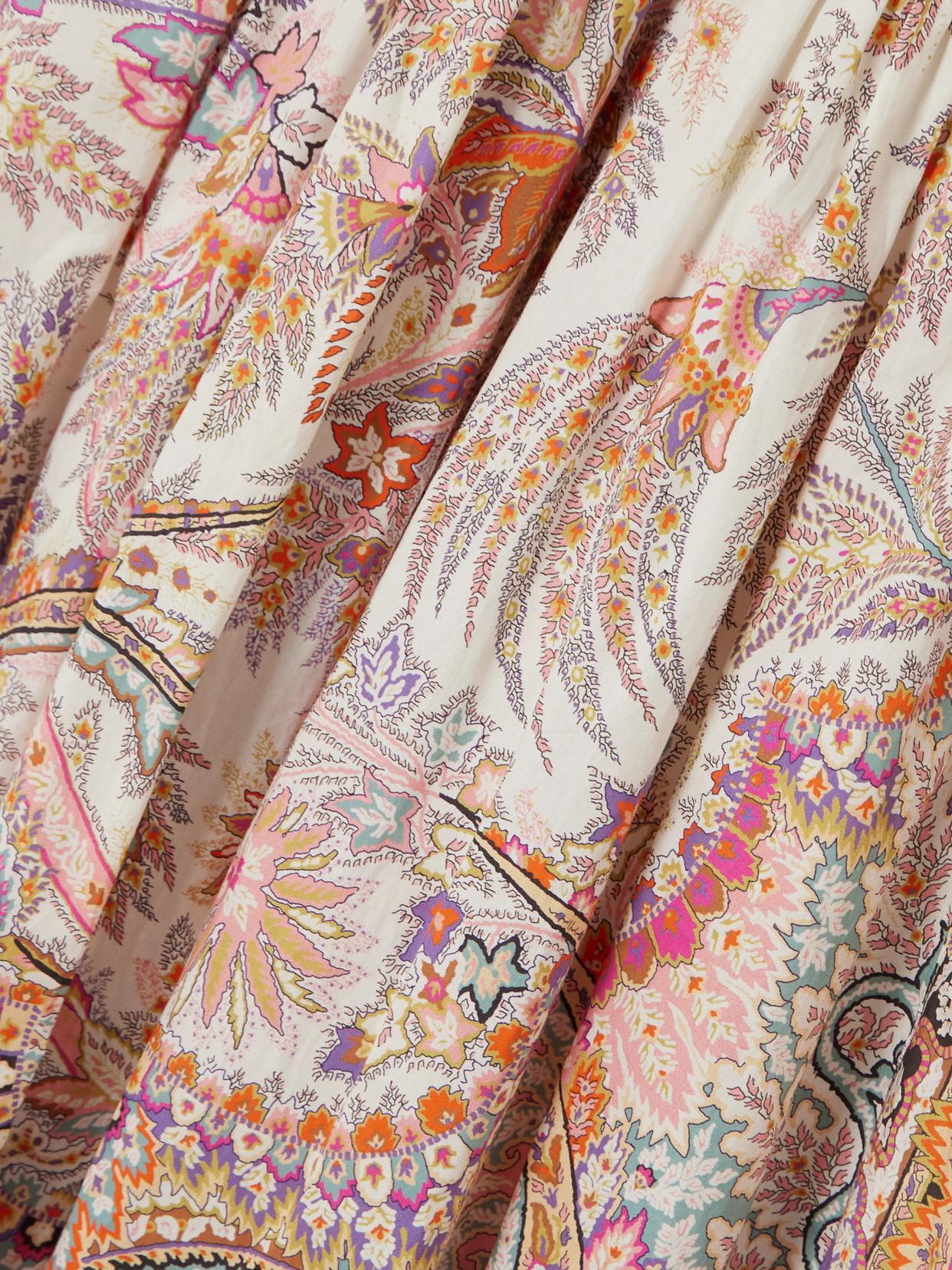 Etro Ruffled Paisley-print Cotton-blend Poplin Maxi Dress