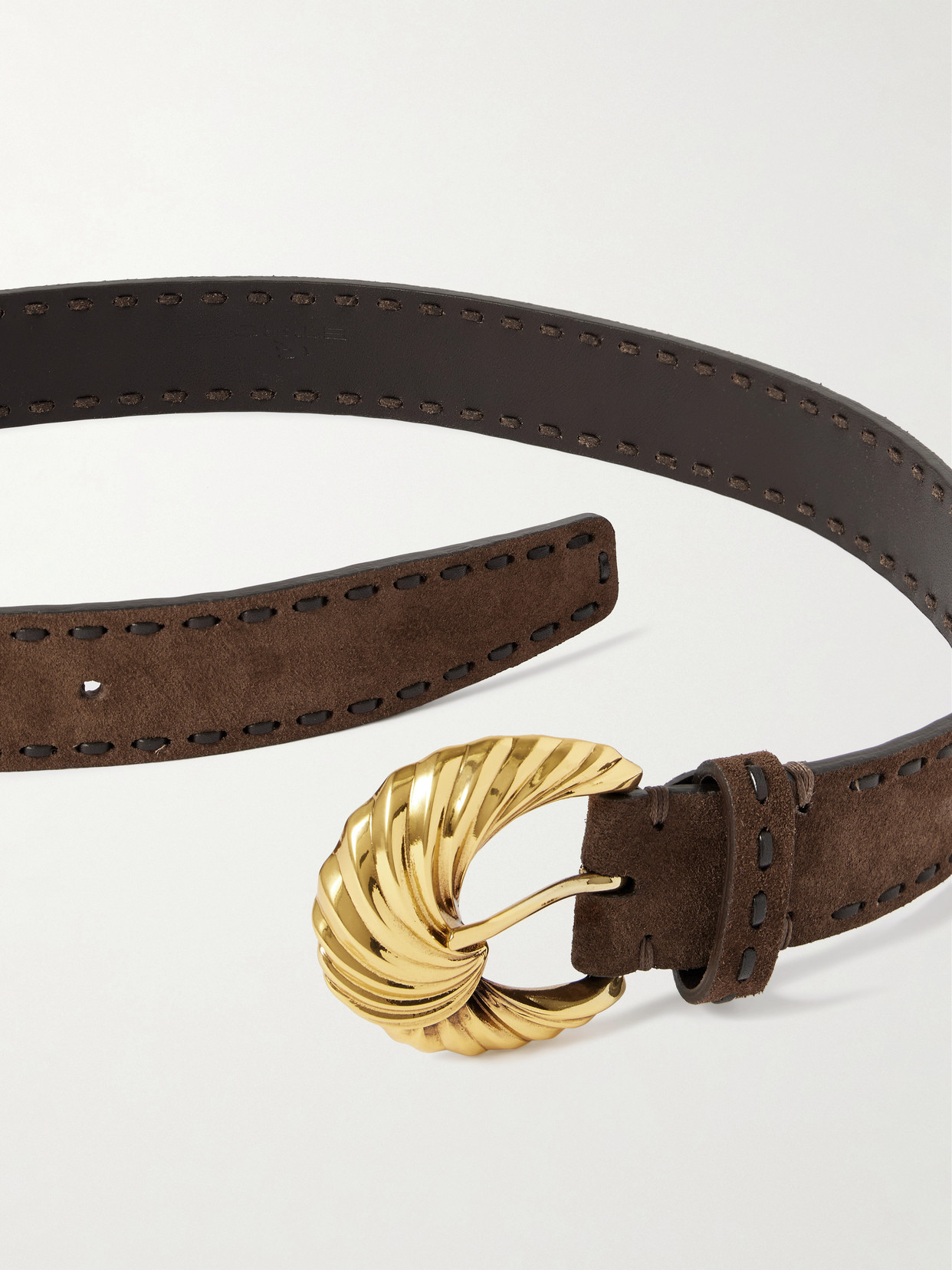 Etro Leather-trimmed Suede Belt