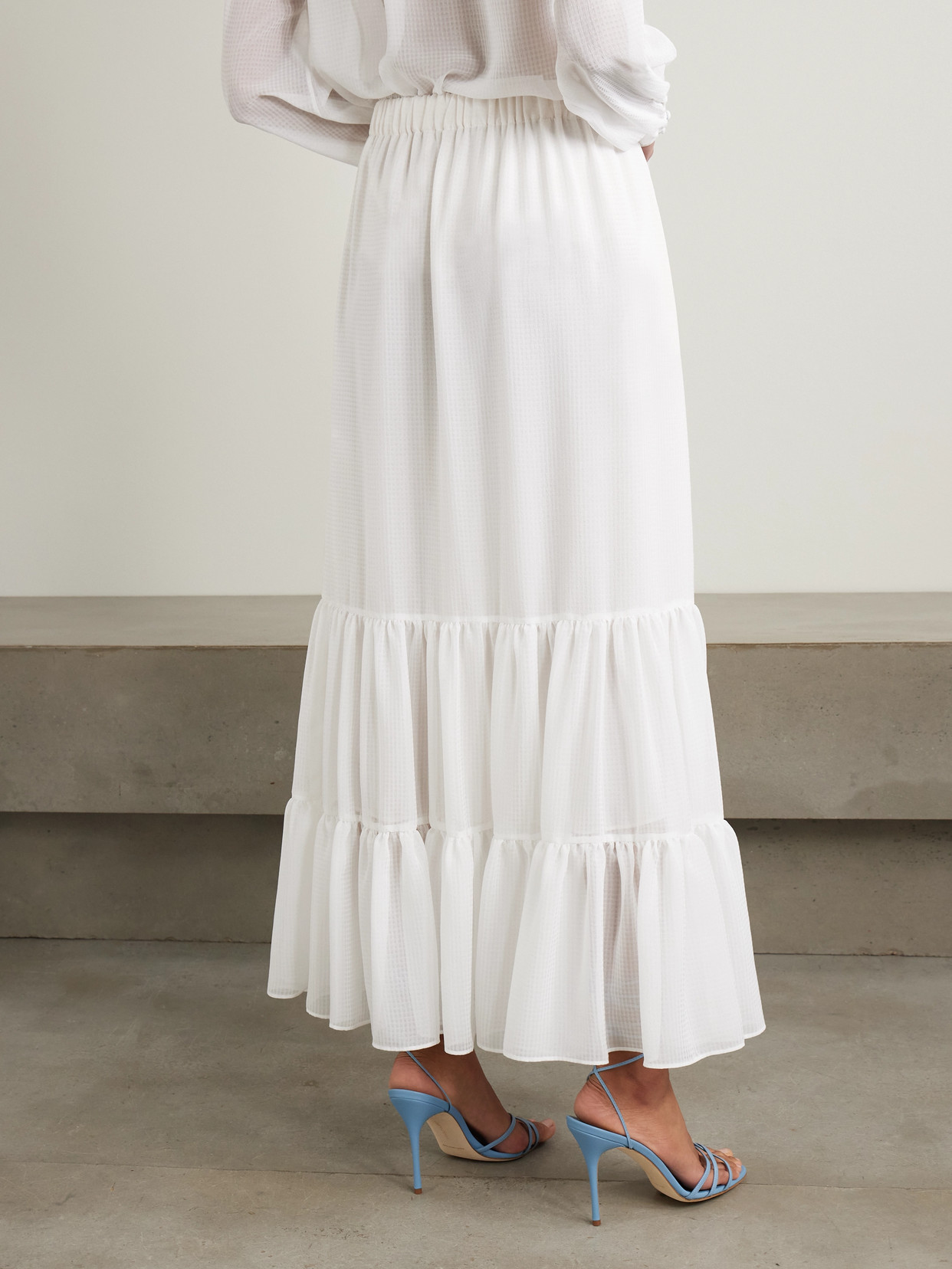 Etro Tiered Jacquard Maxi Skirt