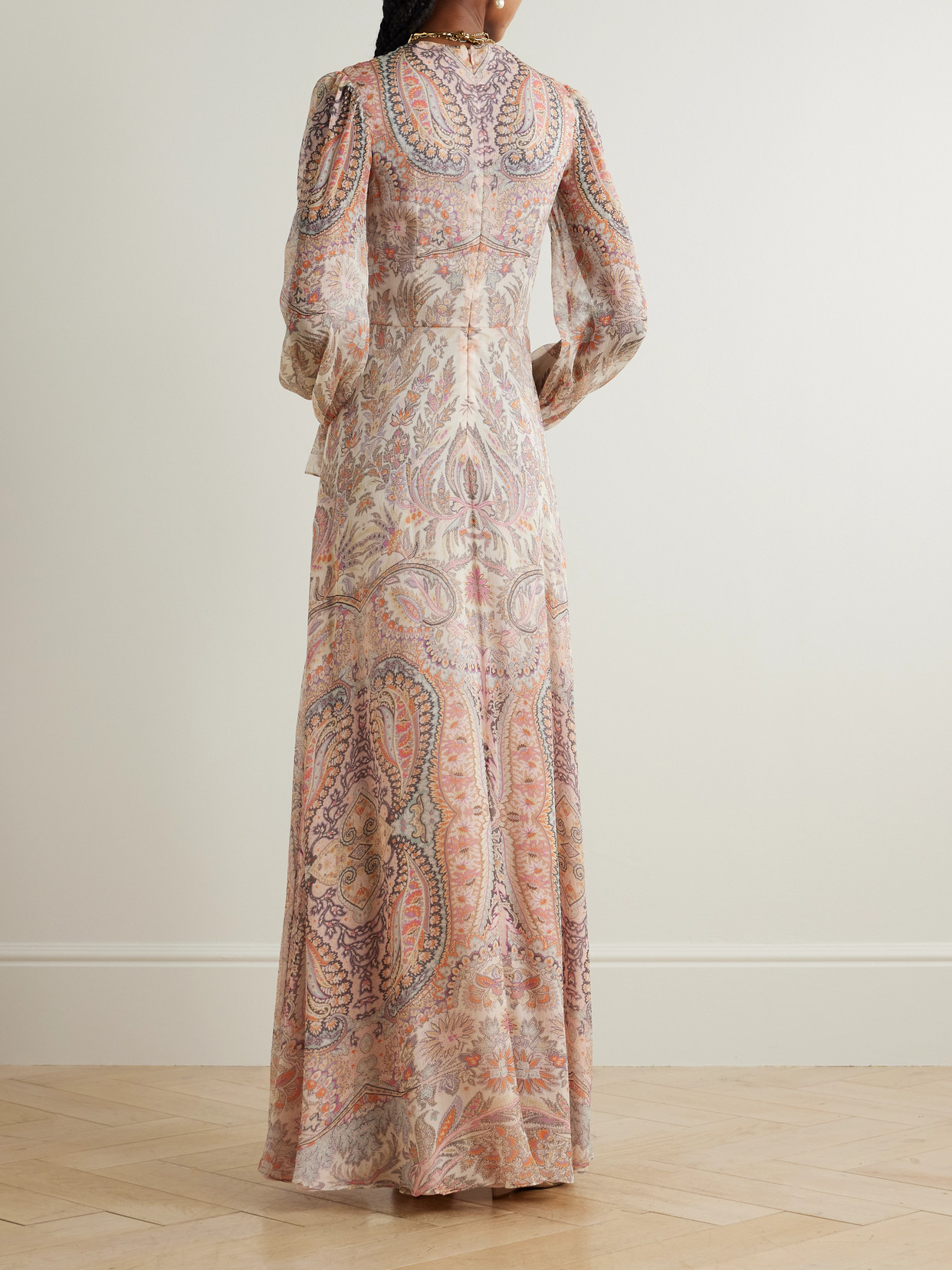 Etro Twist-front Paisley-print Silk-crepon Maxi Dress