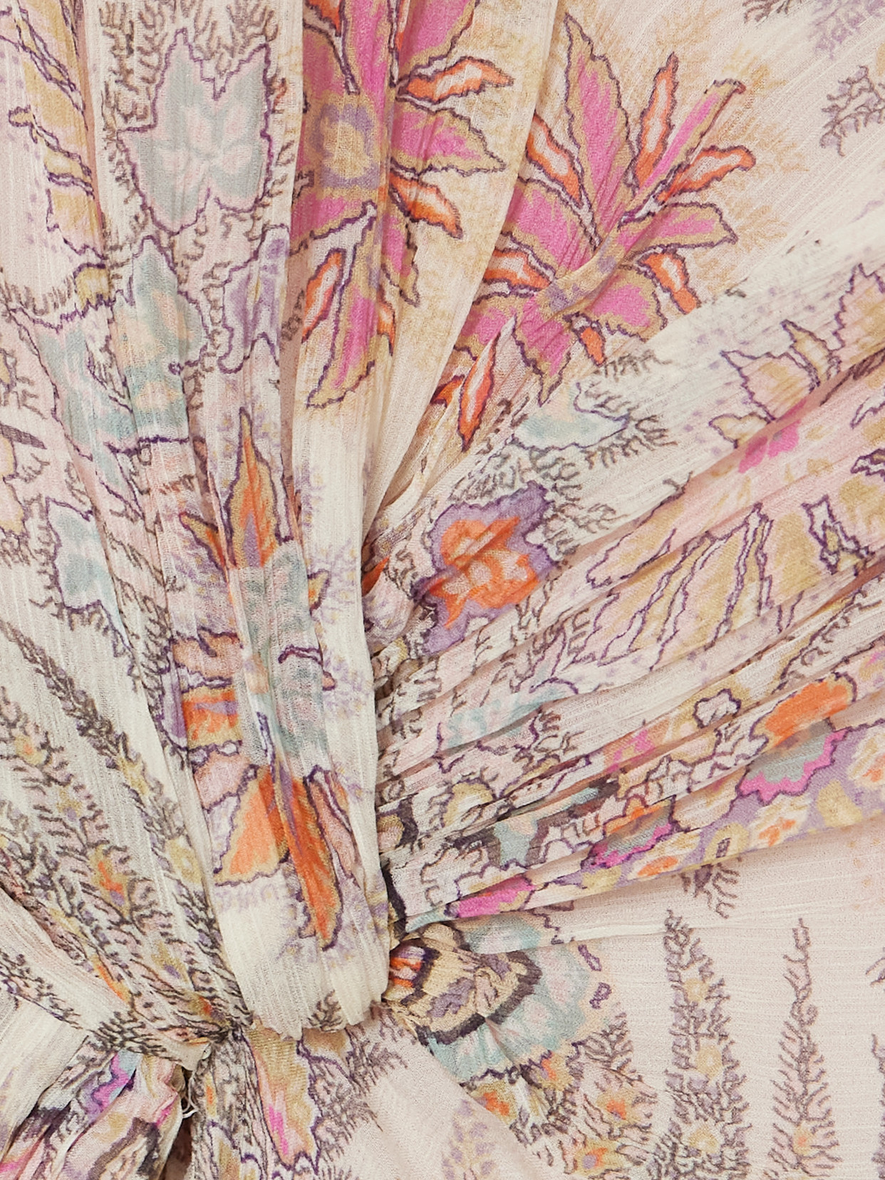Etro Twist-front Paisley-print Silk-crepon Maxi Dress
