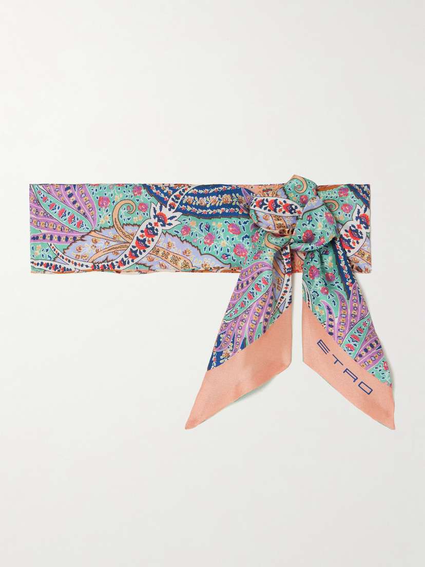 Etro Paisley-print Wool, Cashmere And Silk-blend Scarf