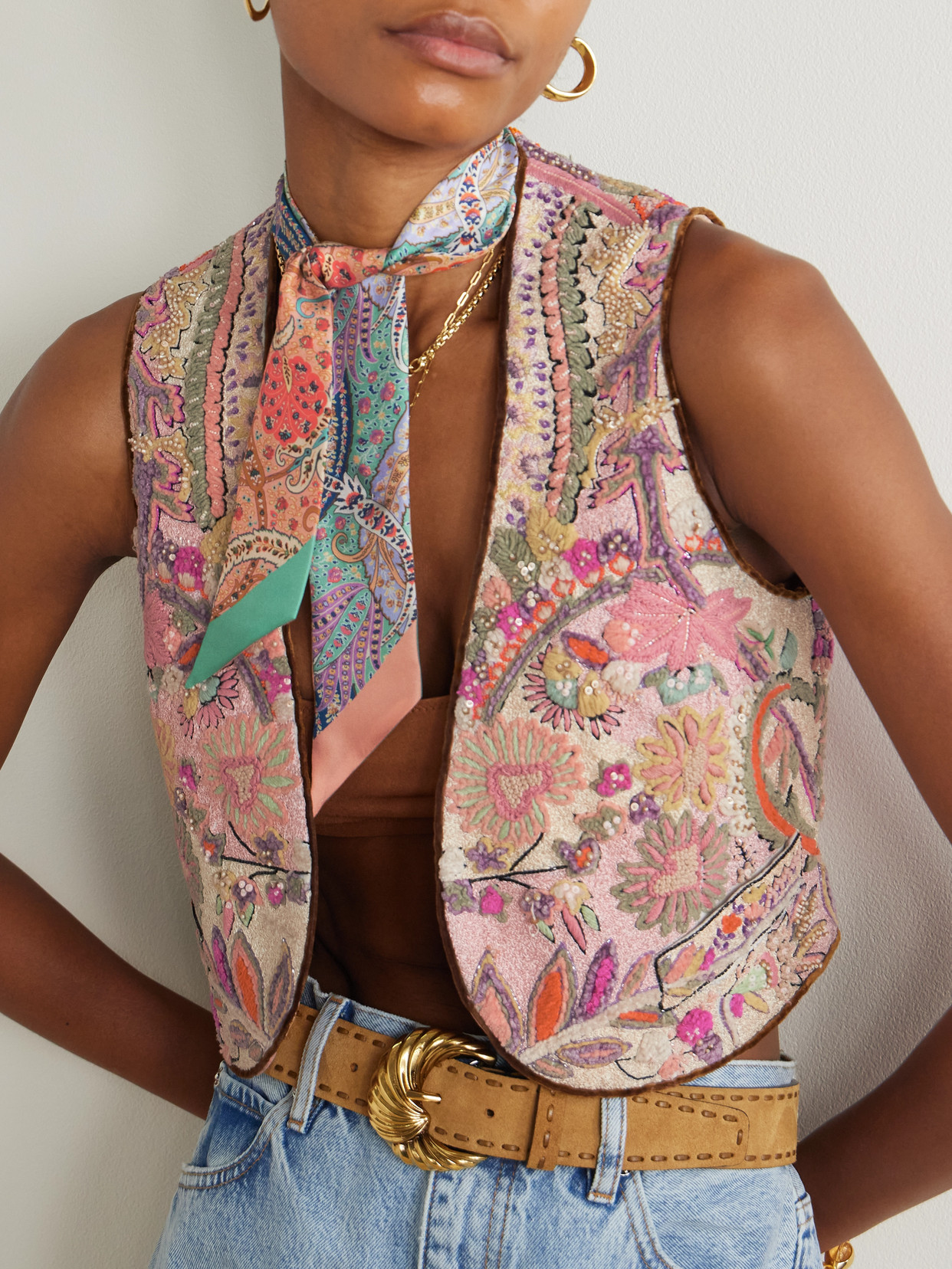 Etro Paisley-print Wool, Cashmere And Silk-blend Scarf
