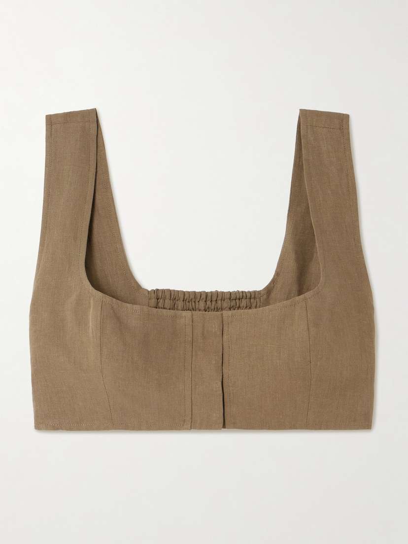 Le Kasha Jirja Cropped Linen Top