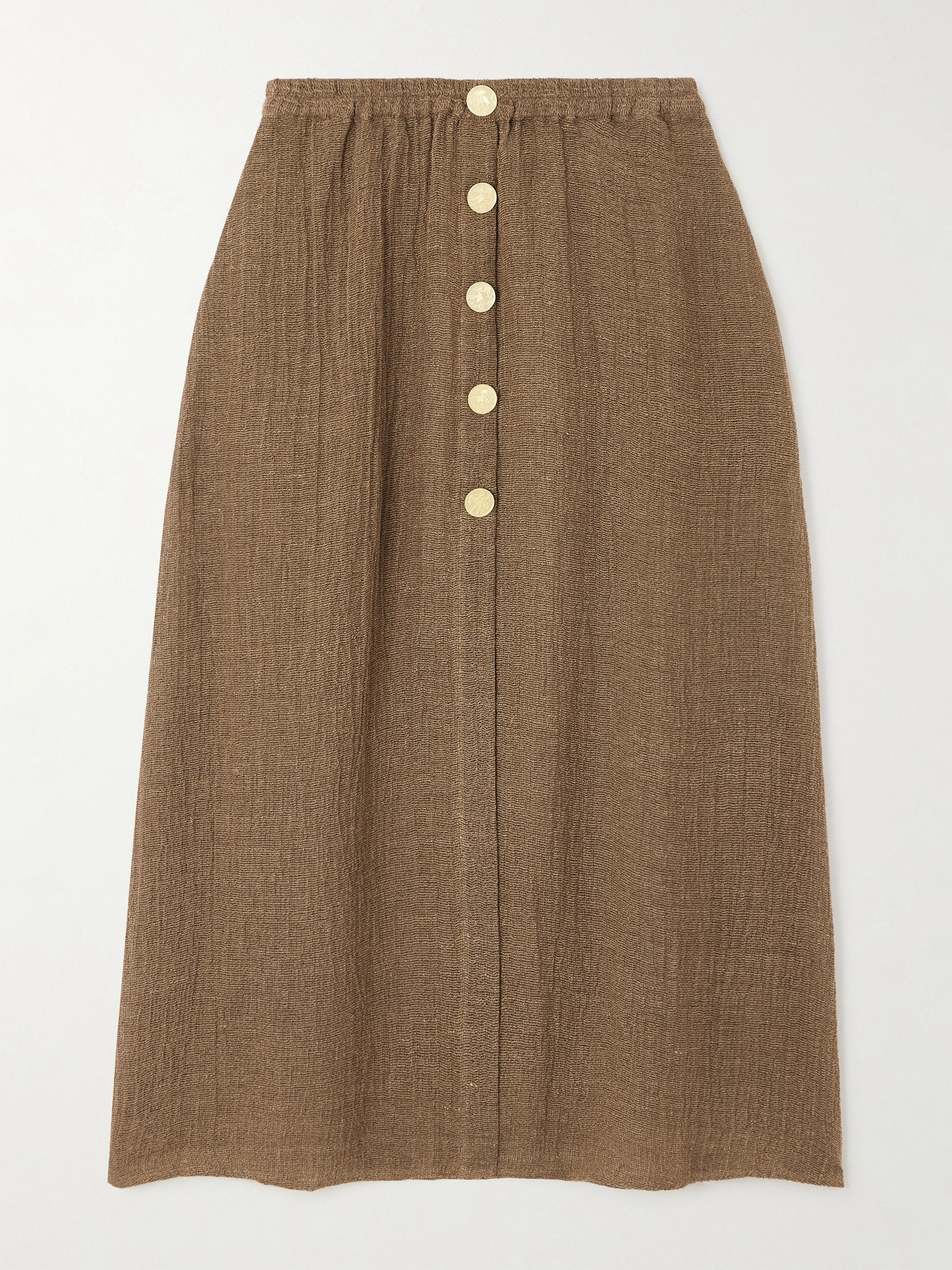 Le Kasha Hays Organic Linen-gauze Maxi Skirt