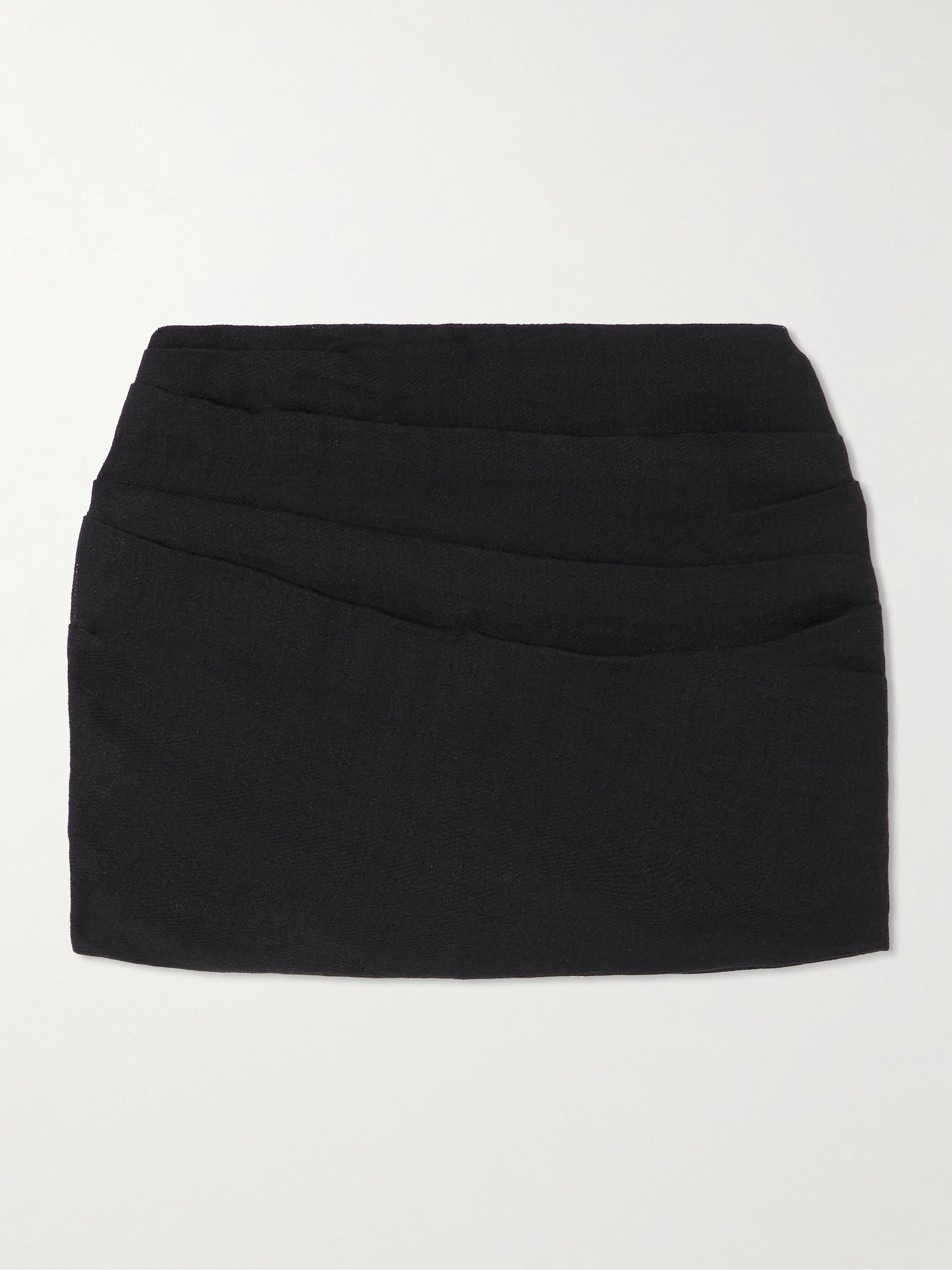 Le Kasha Spetses draped organic linen-gauze mini skirt