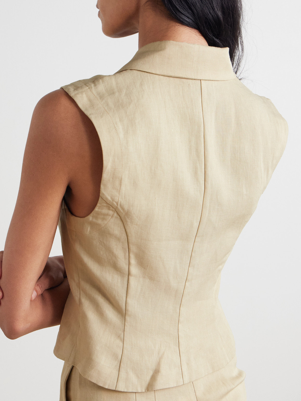 LE KASHA SAWADAH LINEN VEST