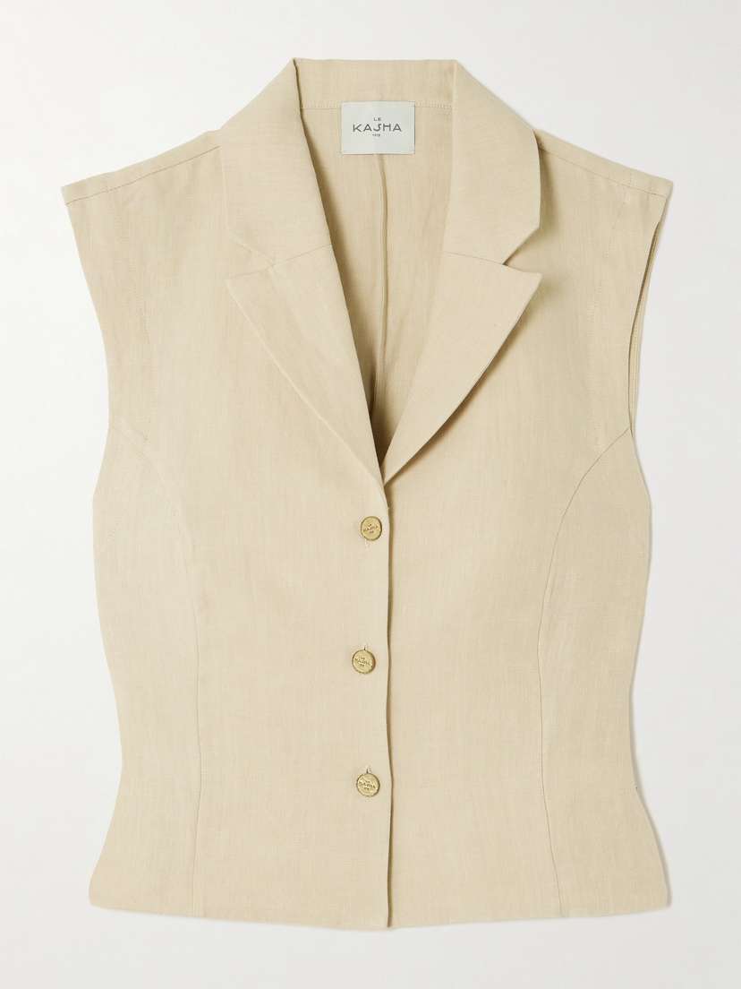 Le Kasha Sawadah Linen Vest