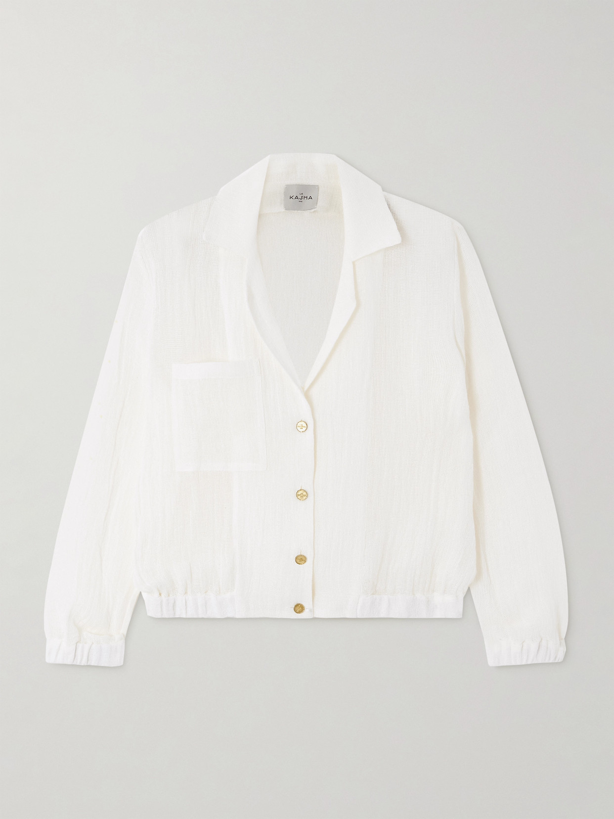 Le Kasha Samalut Organic Linen-gauze Shirt