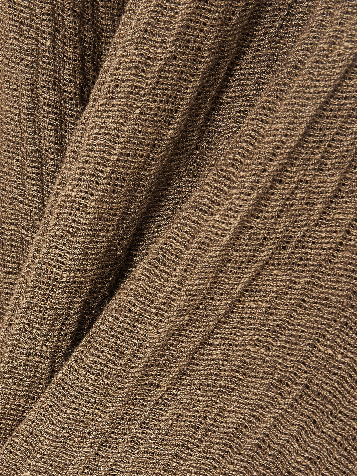 Le Kasha Spetses Draped Organic Linen-gauze Mini Skirt