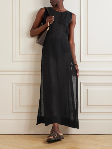 Le Kasha Antalya organic linen-gauze coverup