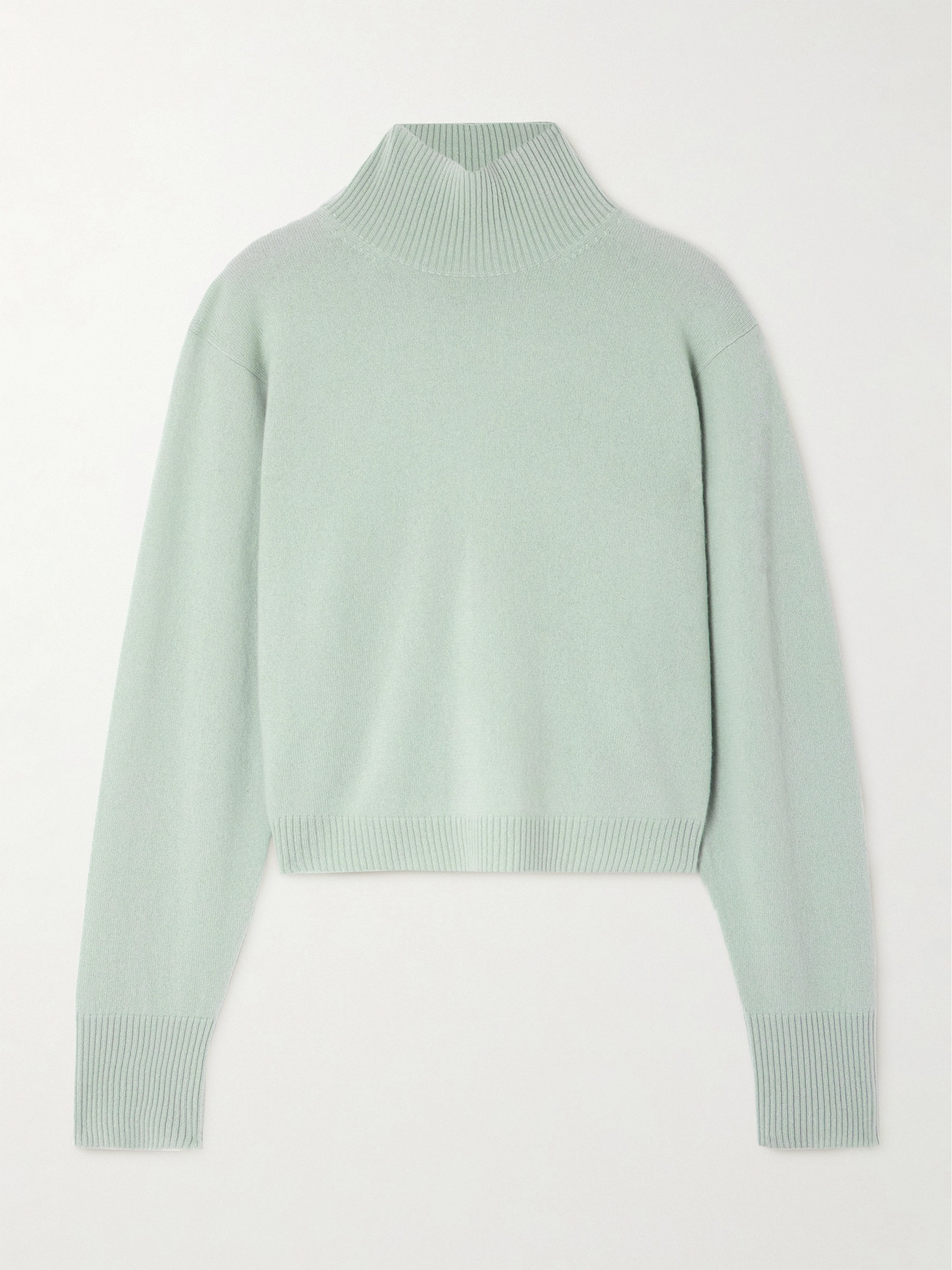 Le Kasha Vail Organic Cashmere Turtleneck Sweater In Green