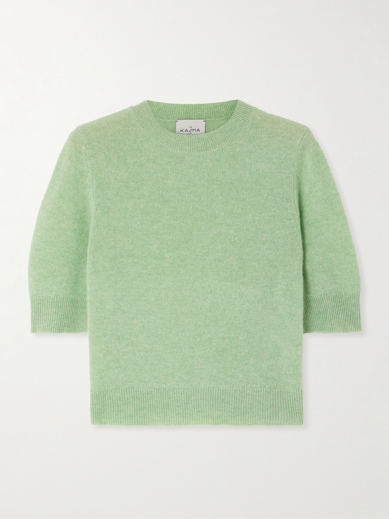 LE KASHA CHYPRE CROPPED ORGANIC CASHMERE SWEATER 