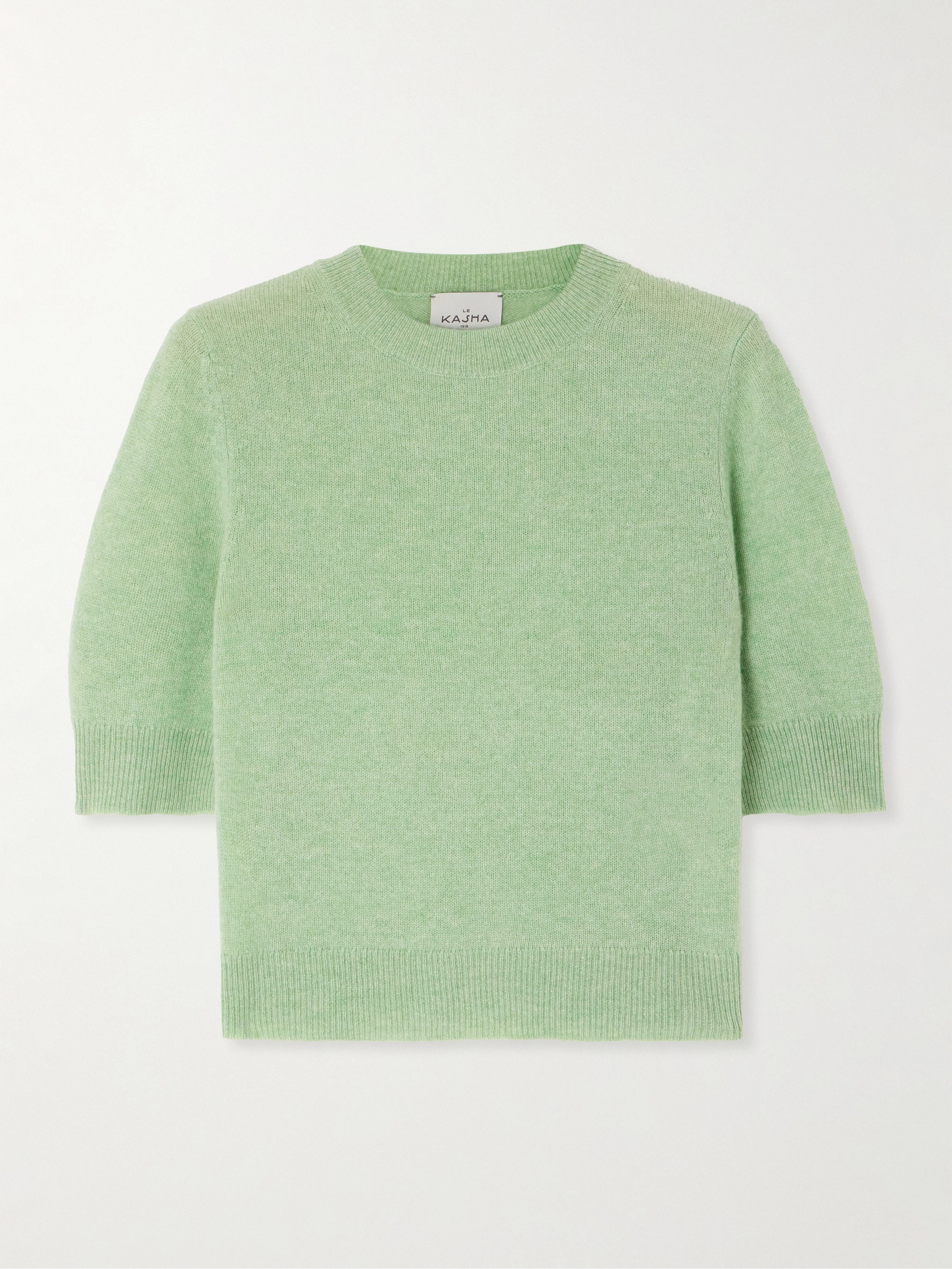 Le Kasha Chypre cropped organic cashmere sweater