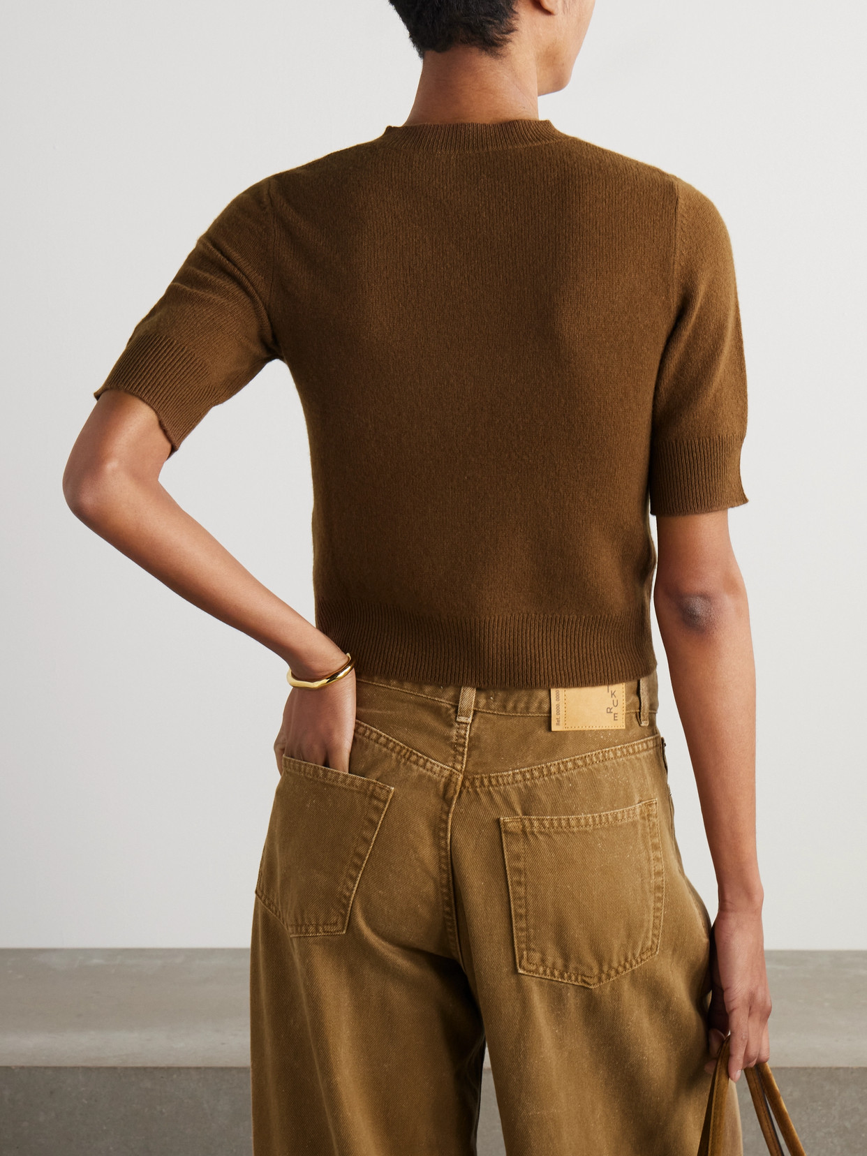 LE KASHA CROPPED ORGANIC CASHMERE SWEATER 