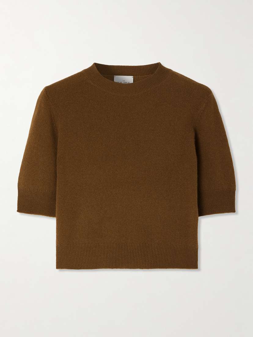 Le Kasha Cropped Organic Cashmere Sweater